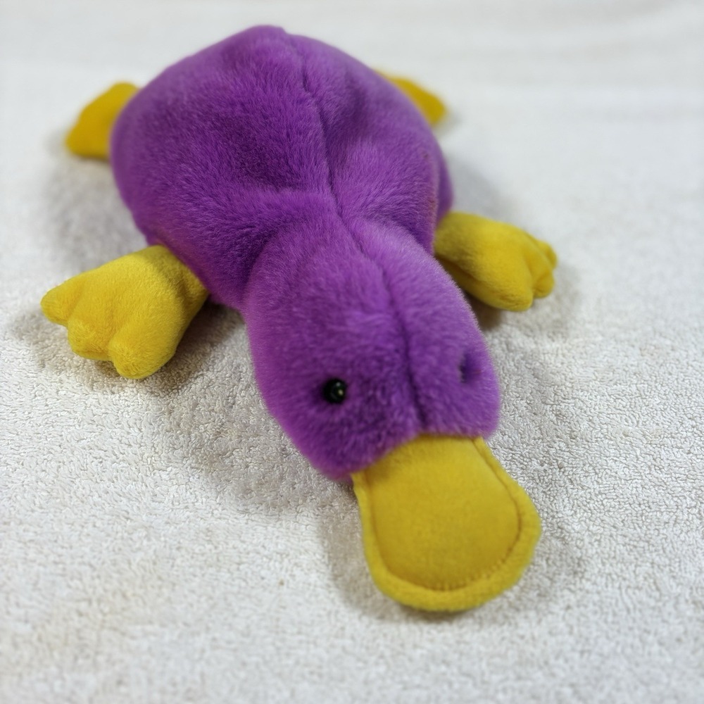 Ty Beanie Buddies Patti the Platypus Purple Yellow Plush Stuffed Animal 1998 297